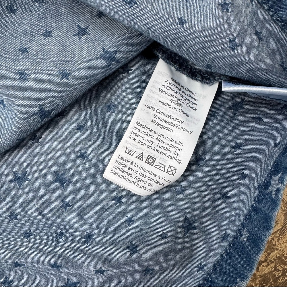 Madewell Denim Button-Down Cami in Star Jacquard 2 - Picture 5 of 8